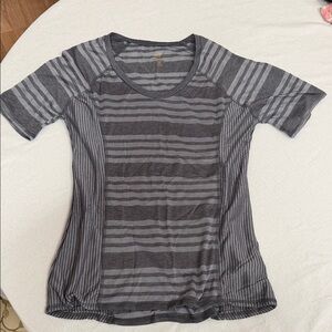 Gray Striped medium Balanced Collection Women's Top